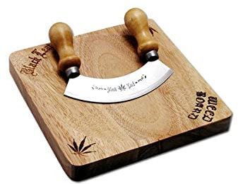 Black Leaf 19385 Weedboard aus Eiche mit Wiegemesser-200x200x25mm, Holz