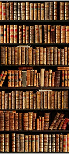 wandmotiv24 Türtapete altes Bücher-Regal, Schrank, Buch, Roman 90 x 200cm (B x H) - Dekorfolie selbstklebend Sticker für Türen, Türfolie, Aufkleber, M1117
