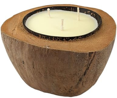 Bougie décorative Artisanale - Coquille de Noix de Coco