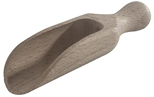 WooDeeDoo Wooden Scoop | 1 Piece Medium 8.5 cm | Natural Beechwood | Bath Salt Flour Herbs Spices Sugar Soil Sand Coffee Baby Milk Laundry Detergent Washing Powder | Kitchen Cooking Tool Utensils