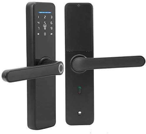 Serratura elettronica per porta Wifi Serratura digitale per porta Smart Lock Code Lock Maniglia reversibile per scheda IC per ufficio in casa con supporto chiave meccanica APP Tuya