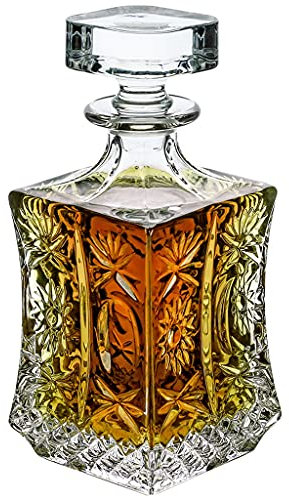 Carafes à décanter Carafe A Decanter Cristal Carafe À Whisky Modèle Vintage,Carafe À Vin Maison,Bouteille De Vin De Grande Contenance,750 ML (Color : Clear, Size : 750ml)