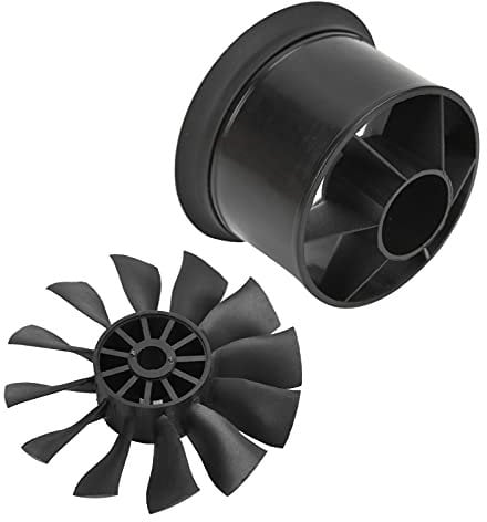 Entatial RC Ducted Fan, Stable Ducted Fan for Brushless Motor Ducted Fan for RC Planes for 3300/4000/4600/5000KV Motor for Most RC Plane(Positive oar)