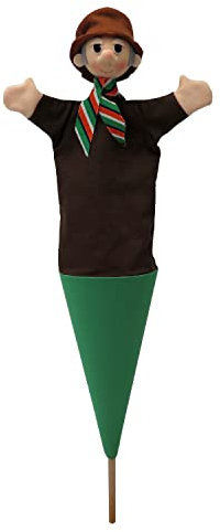 Marionette Handpuppe Tierhandpuppen Gnafron 55 cm, Ideal für Puppentheatre und Rollenspiele, für Kinder Baby Jungen Mädchen