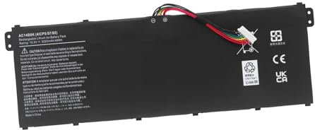 Backupower Ersatz AC14B8K Akku Kompatibel mit Acer Aspire E15 ES1-512 E17 E5-771 E5-771G R11 R3-131T R13 R7-371T R7-372T 14 R5-471T 15 1T 1T 15 15 R5-5 71T Acer Chromebook C810 C910 CB3-531