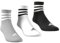 adidas Unisex - Adulto 3-Stripes Cushioned Sportswear Mid-Cut Socks 3 Pairs, Medium Grey Heather / White / Black, 6.5-8