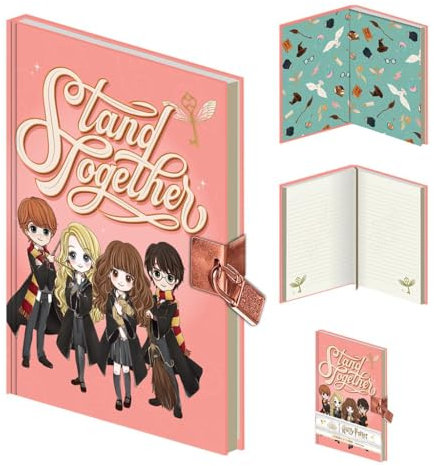 Pyramid Europe HARRY POTTER Geheimes Tagebuch mit Schloss (Stand Together Design) A5 Notizbuch und Journal - Offizielles Merchandise