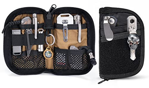 VIPERADE VE10 X-Pac EDC Multitool Pouch Organizer Multifonction Durable Nylon Tool Pocket Pouch Tools Scheide Messerscheide für Taschenlampenhalter,Stifthalter,für Multitool(X-Pac Schwarz)