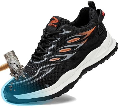 Zapatos de Seguridad Unisex con Puntera de Acero Zapatillas de Trabajo a Prueba de Pinchazos Para Hombres y Mujeres Zapatos Ligeras Transpirable Antideslizantes Para Trabajo Industrial y Uso Diario 38