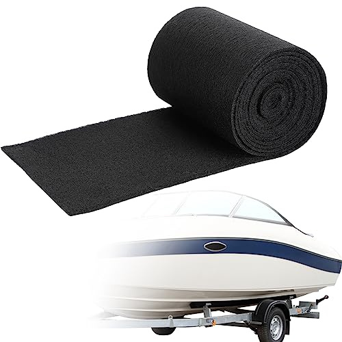 PAMASE Boat Trailer Bunk Carpet - 13ft*8in 8mm Thick Marine Carpet Mats Padding for 2x4 2x6 Bunks, Wear-Resistant Quick-Drying Carpeting Roll Replacement Parts for Outdoor Jet Ramp Garage Dock Ski