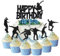 Silars Tortendeko Skateboard, 7stk Tortenaufleger Skateboarding Happy Birthday Tortendeko Cake Topper Geburtstag, Skateboard Kuchen Topper für Geburtstagskuchen Dekorationen (Skateboard)