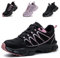 Scarpe Antinfortunistiche Donna Scarpe da Lavoro Leggere con Punta in Acciaio Traspiranti Scarpe Sicurezza Comode Nero Rosa EU 36