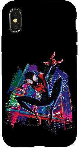 Hülle für iPhone X/XS Marvel Spider-Man Miles Morales Graffiti City