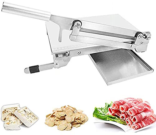 Stainless Steel Meat Cutter,Food Slicer Manual, Deli Slicer for Home Cooking, Adjustable Thickness, for Pork Feet,Beef,Lamb,Ribs,Lamb Chops,Cartilage