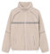 OAK25 Teddyfleece Jacke Damen & Herren Beige - Everyday Fleece - Unisex Sherpa Fleecejacke für Herbst & Winter - Teddy Jacke mit reflektierenden Details - Fleece Jacke