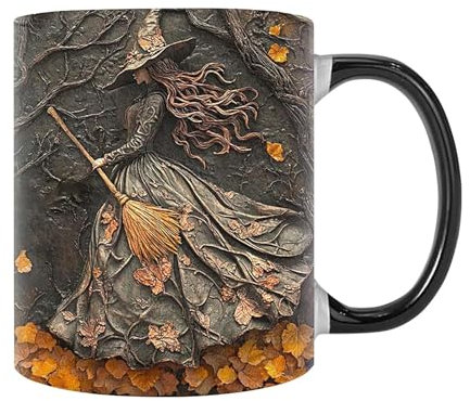 Taza personalizada con acento de bruja - taza de café de bruja | Taza de Halloween personalizada para mujer Taza de cerámica de bruja personalizada | Regalo de taza de Halloween personalizado