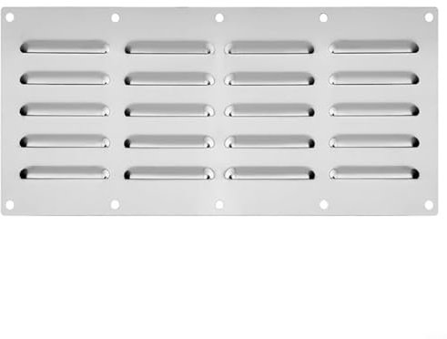 Uwithdanceme Pannello di sfiato rettangolare in acciaio inossidabile per griglie e cucine all'aperto che cucinano configurazioni 34,3 x 13,3 cm