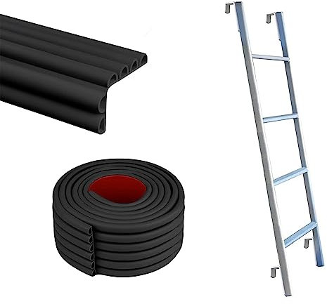 DMMFTERL Scala per Letto a Castello con Gancio, Scala per Letto a Castello con Protezione Morbida per Angoli, Scala sostituibile per Camera da Letto, dormitorio, Camper, 4 gradini/5 gradini