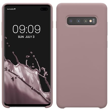kwmobile Handyhülle für Samsung Galaxy S10 Plus / S10+ Hülle - Case Silikon - Kabelloses Laden - Schutzhülle Cover in Nude Lilac
