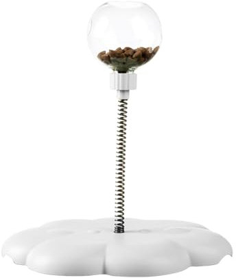 Cat Treat Turntable Toy – Futternahrung für Katzen, abnehmbarer Fugenball mit Frühlingsstock | Interaktives Tulert-Spielzeug, lustiges und engagiertes Spielzeug