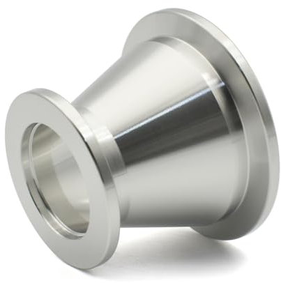 Konisches Vakuum-Reduzierstück, Drei-Clip-Flanschverbindung, KF-Vakuumrohrverschraubungen aus Edelstahl 304(KF40-KF50)