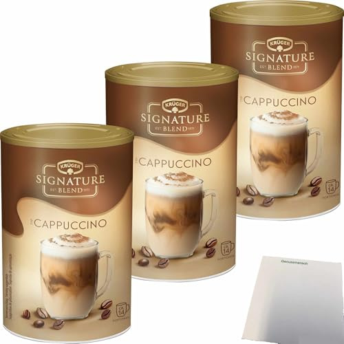 usy Bundle für Krüger Signature Blend Cappuccino 3er Pack (3x200g Dose) + usy Block