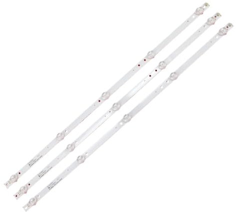 RCBCPLGLNK Bande de rétroéclairage LED 530 mm 3 pièces 5 LED Compatible for téléviseur 28 Pouces L2830HD 28C2000B SVJ280A01 REV3 130402 M280X13-E1-H Bande Lumineuse pour téléviseur