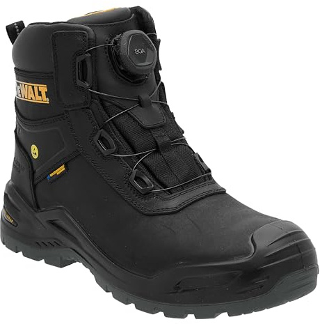 DEWALT Lander Men's Waterproof, Nubuck Leather, Wide Fitting, BOA Fastener, Non-Metallic Safety Toe Work Boot