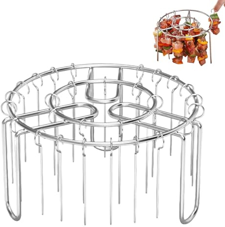Zunishaone Grille Pour Friteuse Sans Huile | Grille à Brochettes Inoxydable pour Friteuse | Brochette Résistante à la Chaleur Antiadhésif Antirouille pour Légumes Viande Poisson Crevettes pour Maison