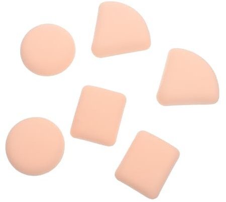Puderquaste für Nasses und Trockenes Make Up, 6 Stück Rosa