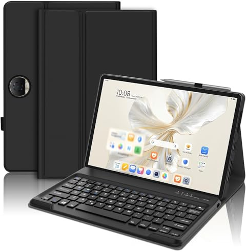 FOGARI Keyboard Case for Honor Pad 9 12.1-inch Wi-Fi Tablet,Wireless Detachable UK Version Keyboard Cover for Honor Pad 9 2023 12.1“, Black