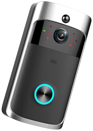 V5 Wireless Voice Intercom Doorbells Night Vision 720P HD Intelligent Welcome Door Bell Detection Motion Sensing with Noise Canceling Microphone Securitys Protection Device