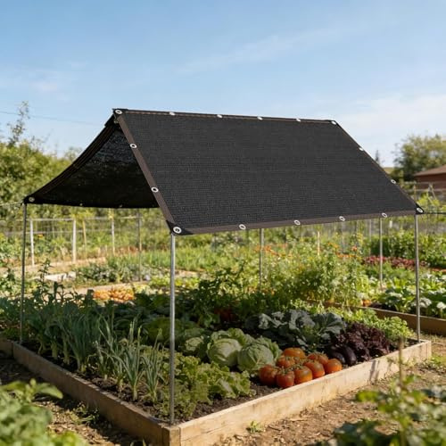 Garden Privacy Netting 2 x 10m, Outdoor Shading Net, HDPE Privacy Fence Screening 90% Blocking Tear-Resistant UV-Resistant Shade Cloth/Net with Reinforced Grommets, for Balcony, Patio