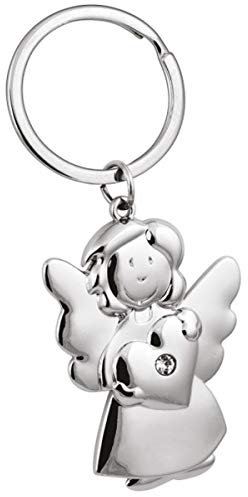 SILBERKANNE Schlüsselanhänger Engel 8x4x1 cm Premium Silber Plated edel versilbert in Top Verarbeitet. Fertig zum verschenken mit schicker Geschenkverpackung
