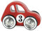 VILAC - Jeux et Jouets - Swing Car Rouge - Voiture en bois massif - Roues en métal et caoutchouc - Chiffre 3 - Jeu pour Enfants dès 2 ans - Fabriqué en France - 2299R