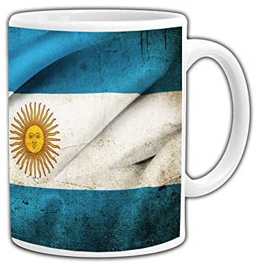 PLSH Argentina Bandiera - Tazza Mug 11OZ con scatola - Idea Regalo per fan Maradona Calcio Football