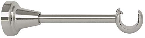 Rollmaxxx Gardinenstange Wandhalter Träger 19mm Viele Farbe Design Metall (1-läufig, Edelstahl Effect)