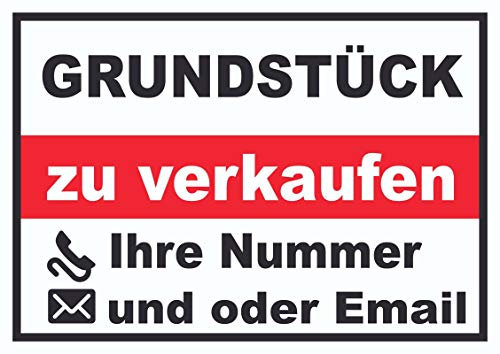 HB-Druck Grundstück Verkaufsschild Schild A0 (841x1189mm)
