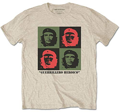 Che Guevara T Shirt Blocks Portrait Cuban Revolution Official Mens Sand XL
