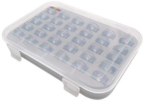 CKPSMS Marke - # 4114401 Kunststoffspule (beide Seiten sind flach) Kompatibel mit Husqvarna Viking Nähmaschine (30Stück+BOX)