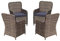 Dynamic24 4X Polyrattan Sessel Stuhl Gartenstuhl Rattan Optik Korbsessel Gartensessel