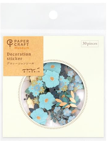 Deco-Sticker Blume, Blau