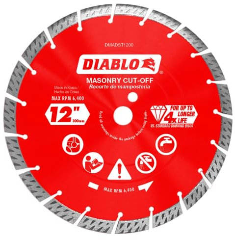 Diablo DMADST1200 Diamant-Trennscheiben für Mauerwerk, 30,5 cm