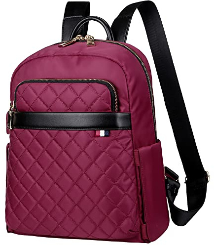 Nordace Ellie Mini Backpack for Women with USB Charging Port, Water Resistant - Daily Mini Backpack, Red, Mini, Daypack Backpacks