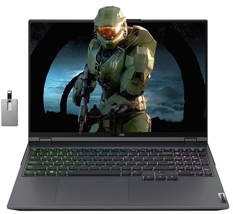 Lenovo 2022 Legion 5 Pro 16'' QHD 165Hz Gaming Laptop, AMD Ryzen 7 5800H, 64GB RAM, 2TB PCIe SSD, NVIDIA GeForce RTX 3070, Backlit Keyboard, 720P Webcam, Grey, Windows 11 Pro, 32GB USB Card, Gray