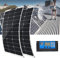TOOJUN Panel Solar de 150 vatios 18 V Placa fotovoltaica Flexible Panel Solar al Aire Libre de silicio monocristalino con Controlador 40A (Paquete de 2)