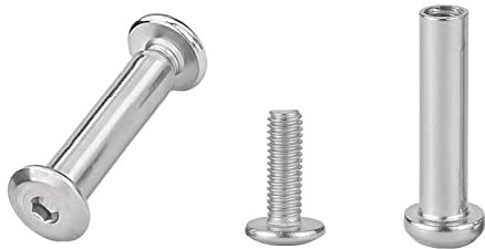 20 Stück Verbindungsschrauben Schrauben Set 304 Edelstahl M4 x 30 mm Bindepfosten Schraubverbinder für Möbel Küche Schrank Stuhl Bücherregal