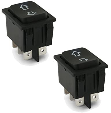 Deviatore Bipolare a Bilanciere Leva per Auto, Moto, Paranchi con Ritorno DPCO 15A 250V Contatti Faston 6.3mm 35A 12V (2)