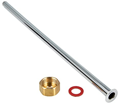 tecuro Kupferrohr, weich, Ø 10 mm x 300 mm, mit 1/2 Zoll Bördelrand inkl. Anschlussmutter