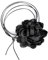 LUTER Flower Necklace for Women, Black Rose Flower Choker Necklace Adjustable Velvet Flower Necklace Fabric Rose Necklace for Women Girls Bride (Black)